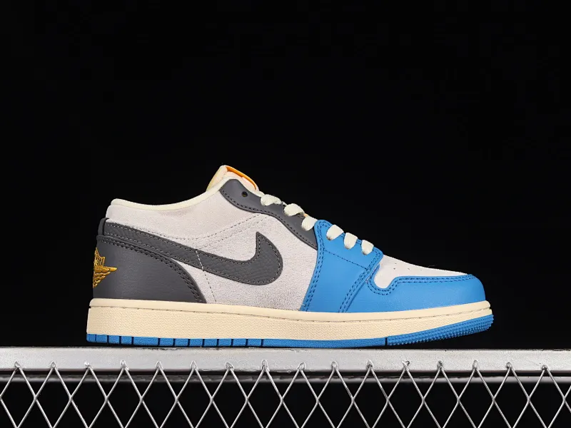 All categories Air Jordan Jordan series basketball shoes Air Jordan 1 Low Z version Air Jordan 1 Low "UNC Grey" AJ1 Joe 1 cement North Carolina blue low-top basketball shoes DZ5376-469